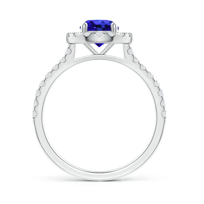 AAA - Tanzanite / 1.28 CT / 14 KT White Gold