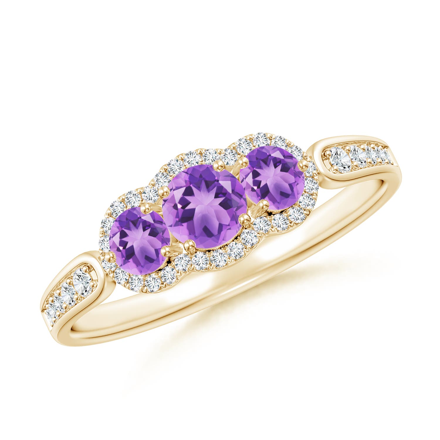 A - Amethyst / 0.76 CT / 14 KT Yellow Gold