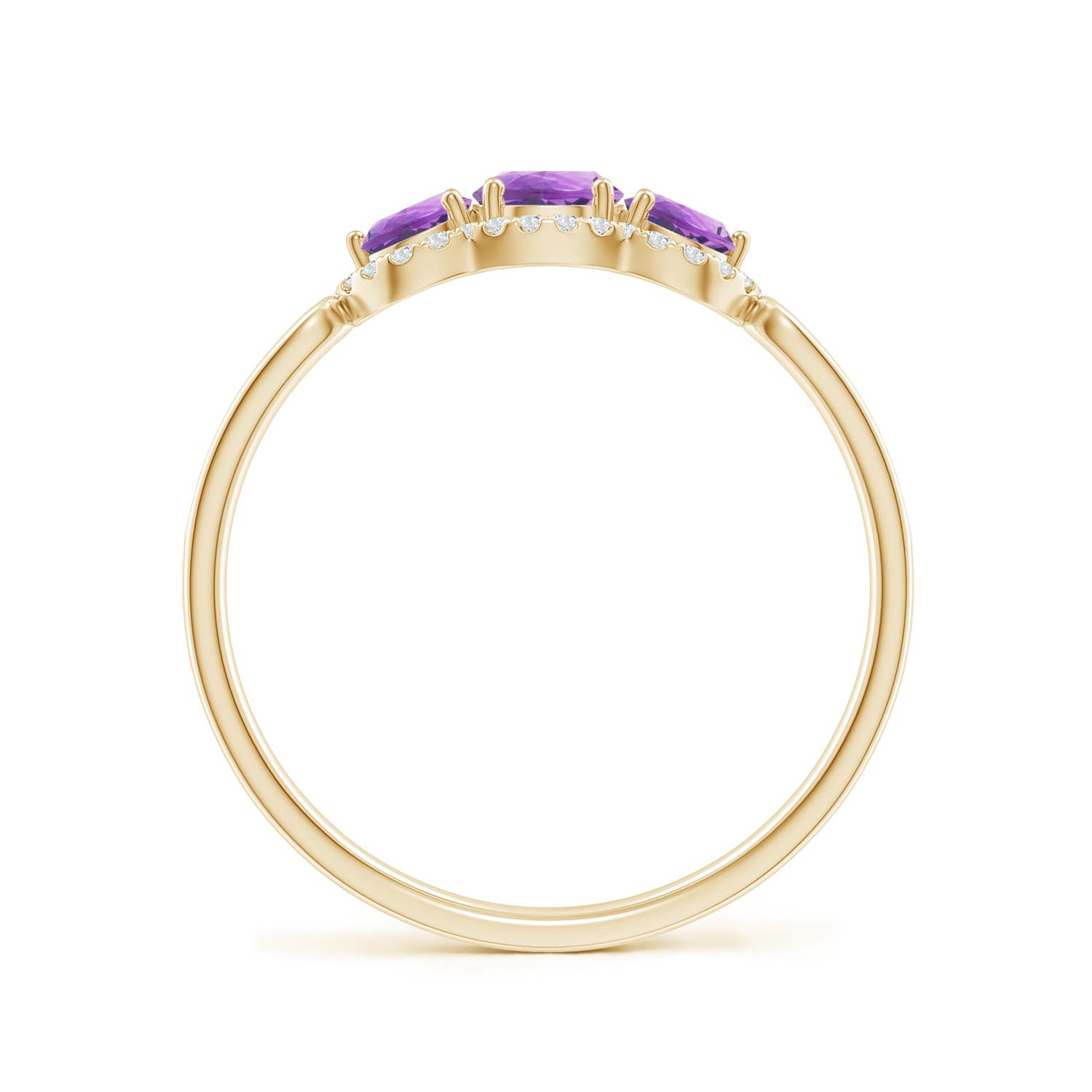 A - Amethyst / 0.76 CT / 14 KT Yellow Gold