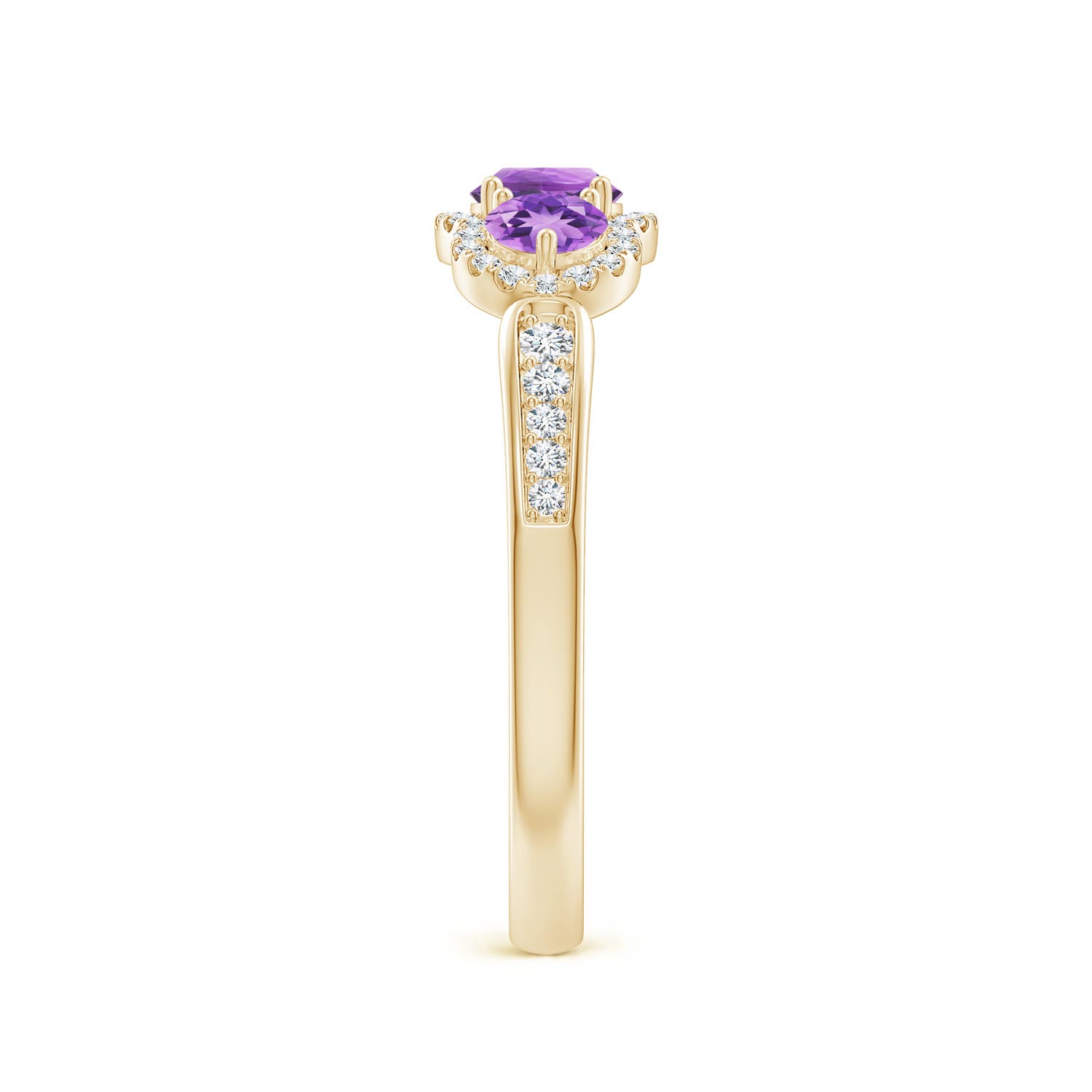 A - Amethyst / 0.76 CT / 14 KT Yellow Gold