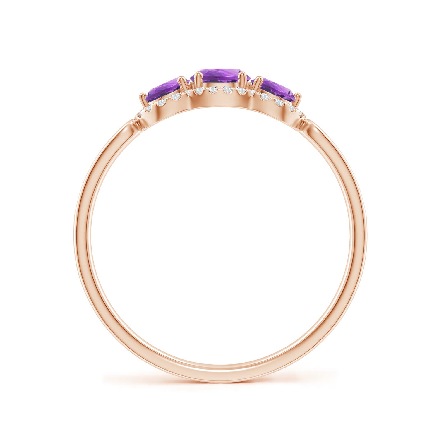 AA - Amethyst / 0.76 CT / 14 KT Rose Gold