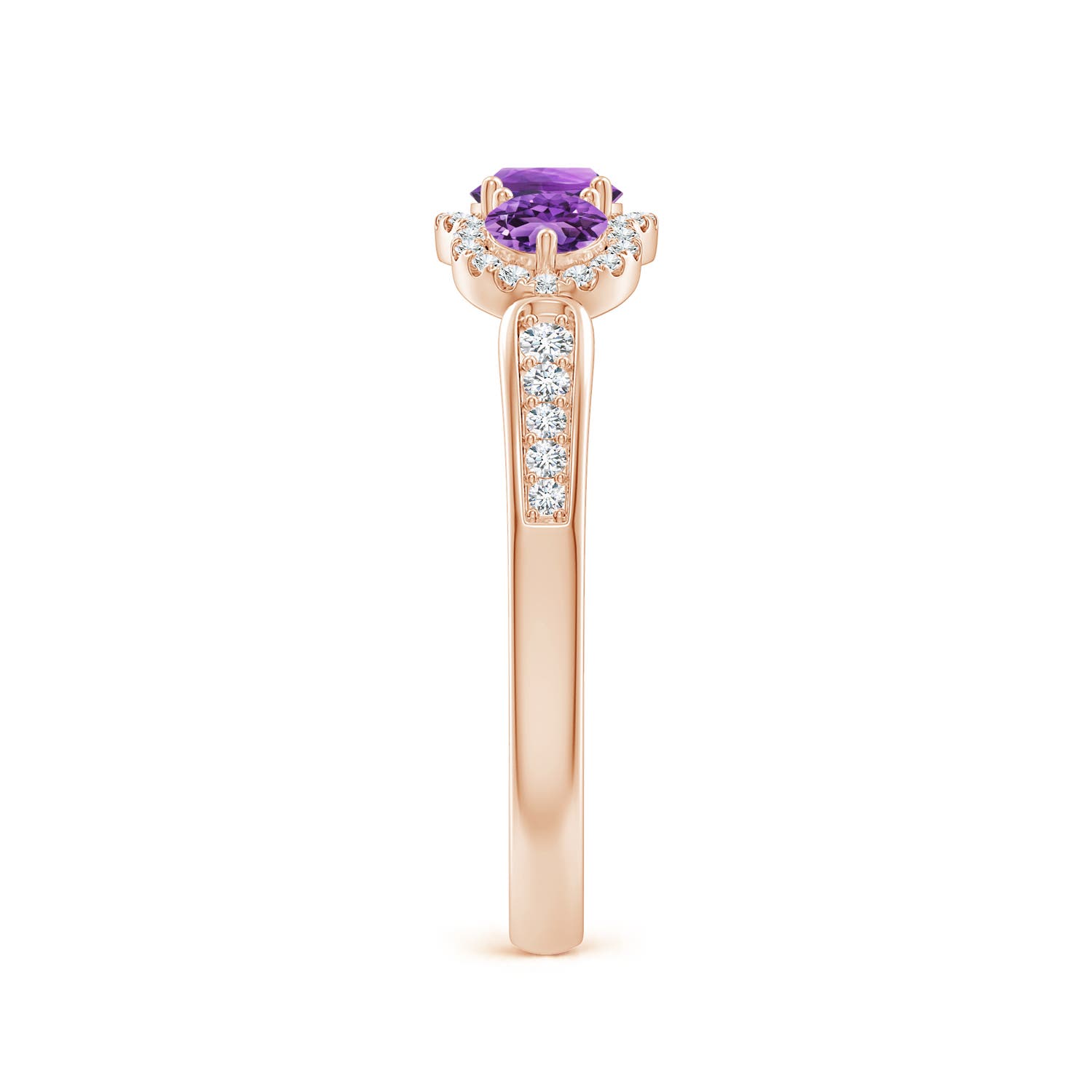 AA - Amethyst / 0.76 CT / 14 KT Rose Gold