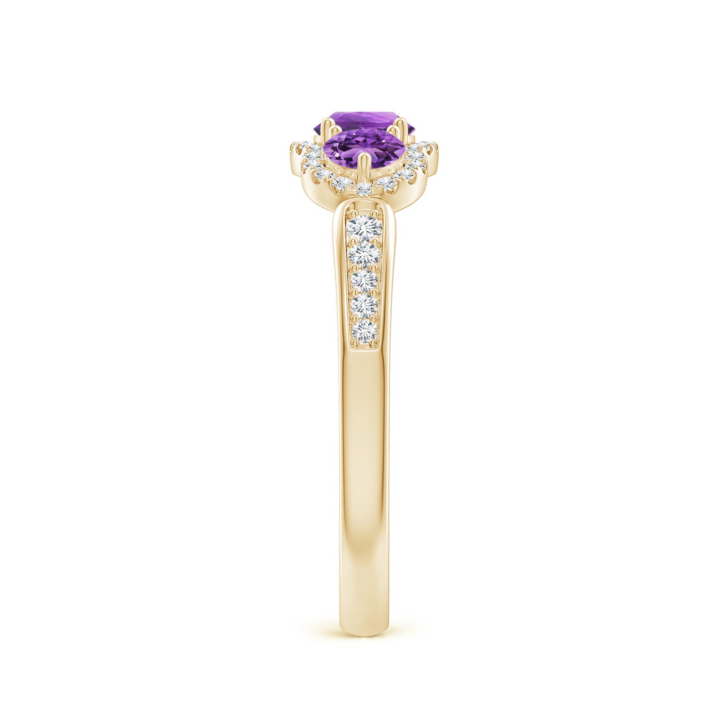 AA - Amethyst / 0.76 CT / 14 KT Yellow Gold