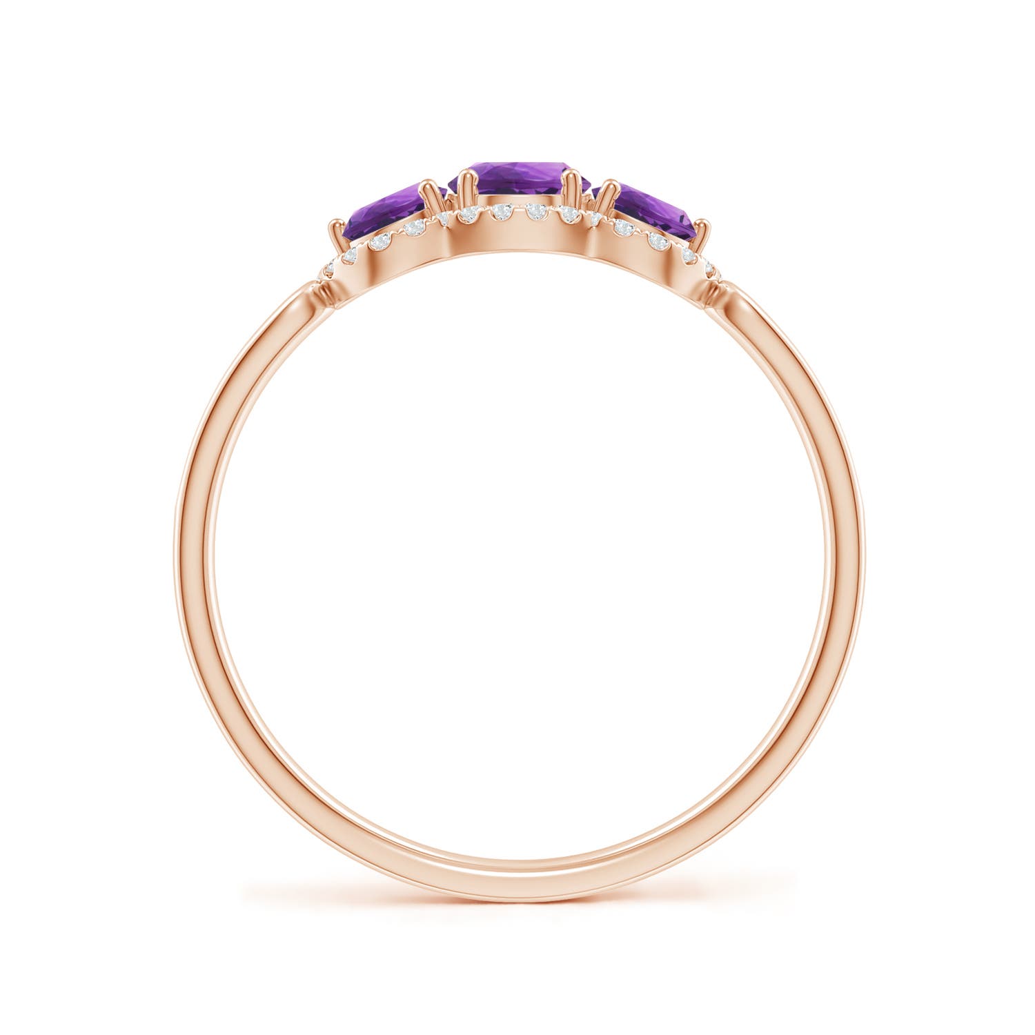 AAA - Amethyst / 0.76 CT / 14 KT Rose Gold