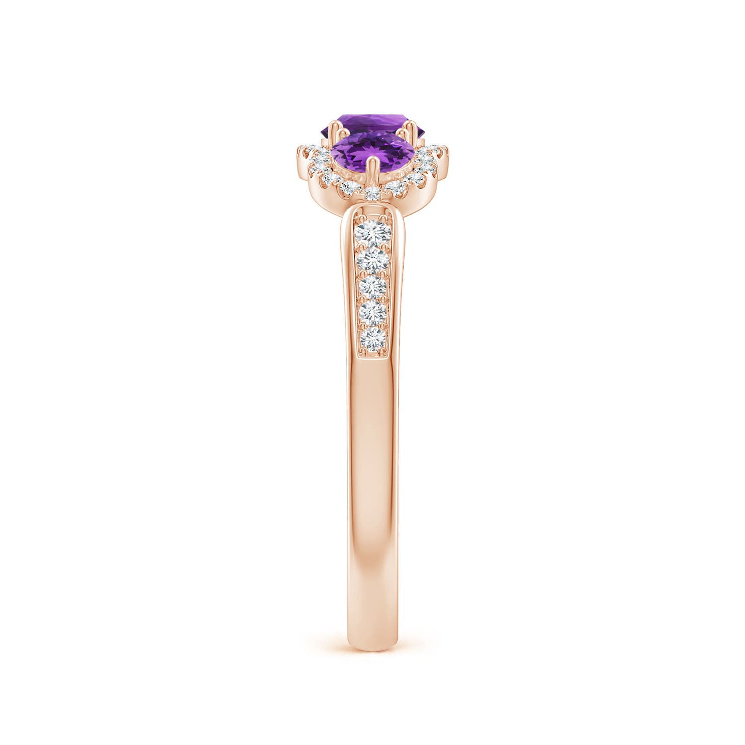 AAA - Amethyst / 0.76 CT / 14 KT Rose Gold