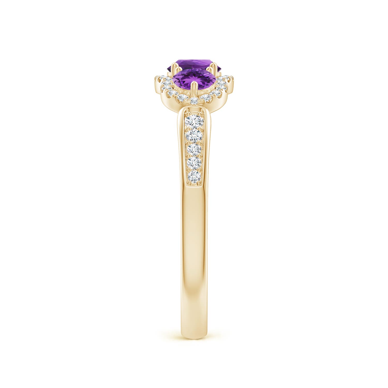 AAA - Amethyst / 0.76 CT / 14 KT Yellow Gold