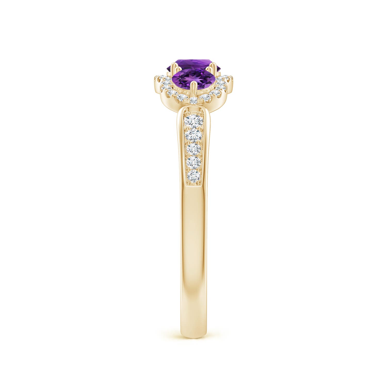 AAAA - Amethyst / 0.76 CT / 14 KT Yellow Gold