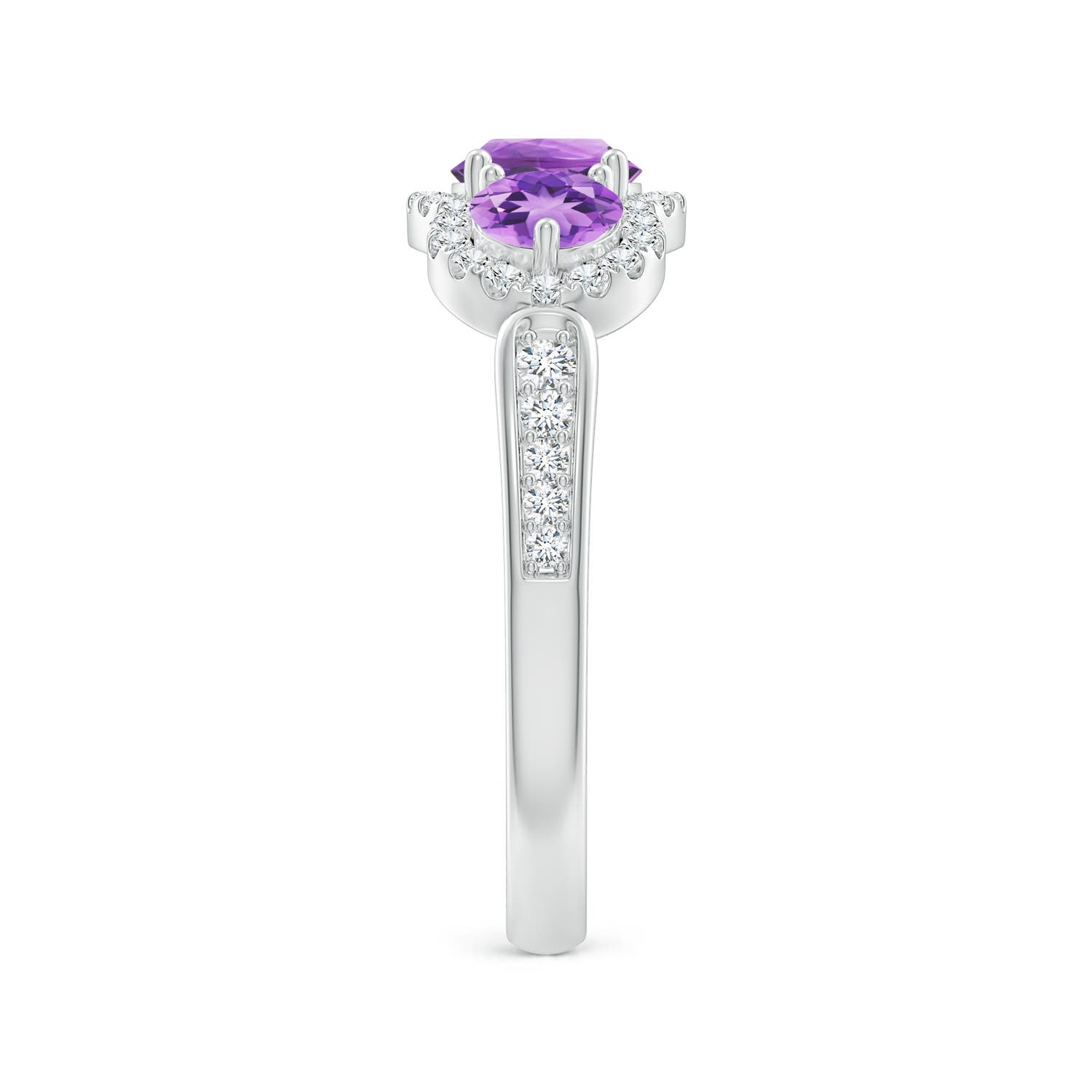 A - Amethyst / 1.2 CT / 14 KT White Gold