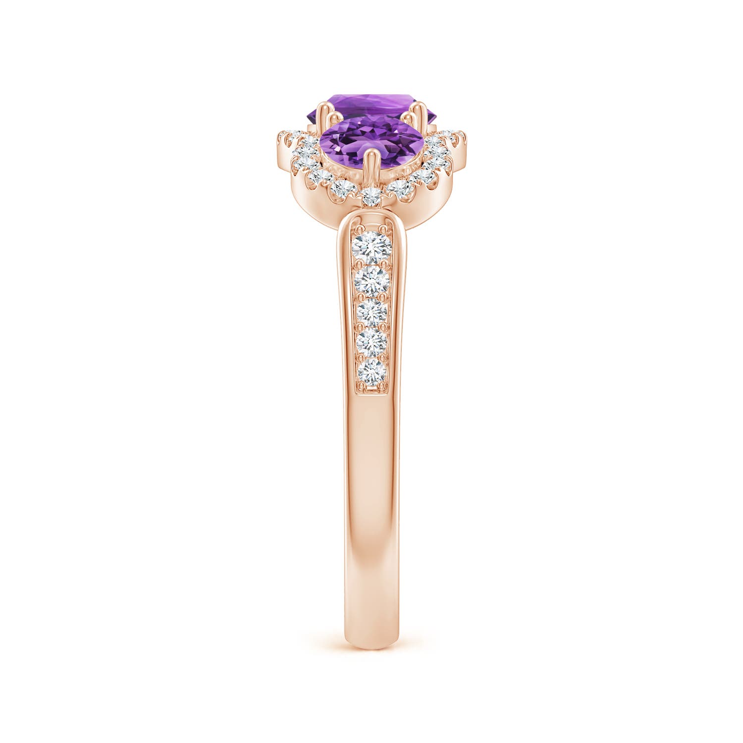 AA - Amethyst / 1.2 CT / 14 KT Rose Gold