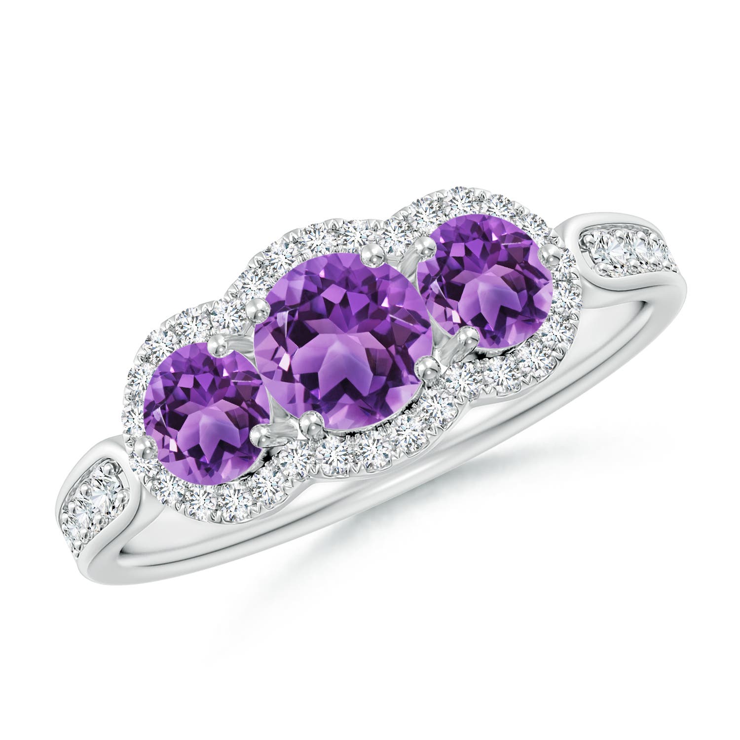 AA - Amethyst / 1.2 CT / 14 KT White Gold