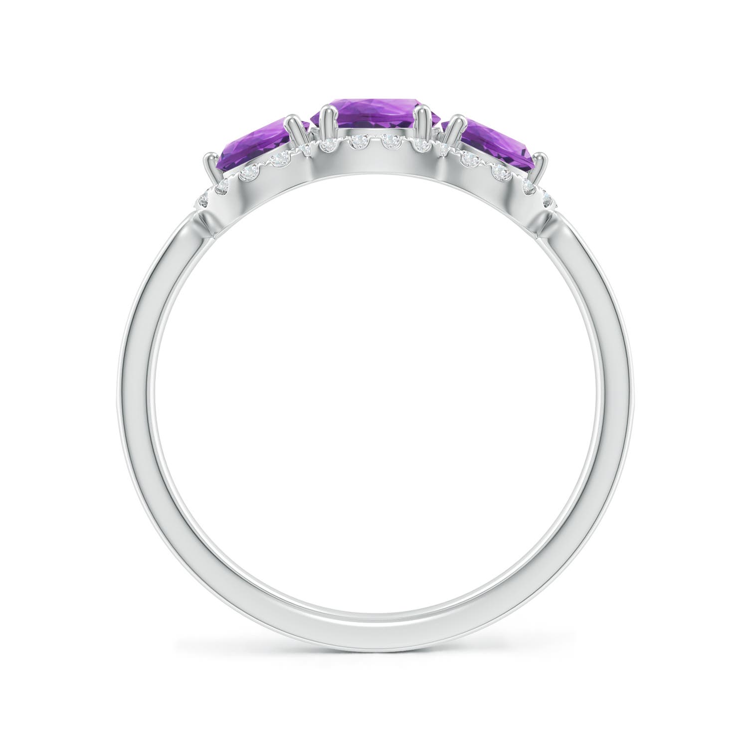 AA - Amethyst / 1.2 CT / 14 KT White Gold