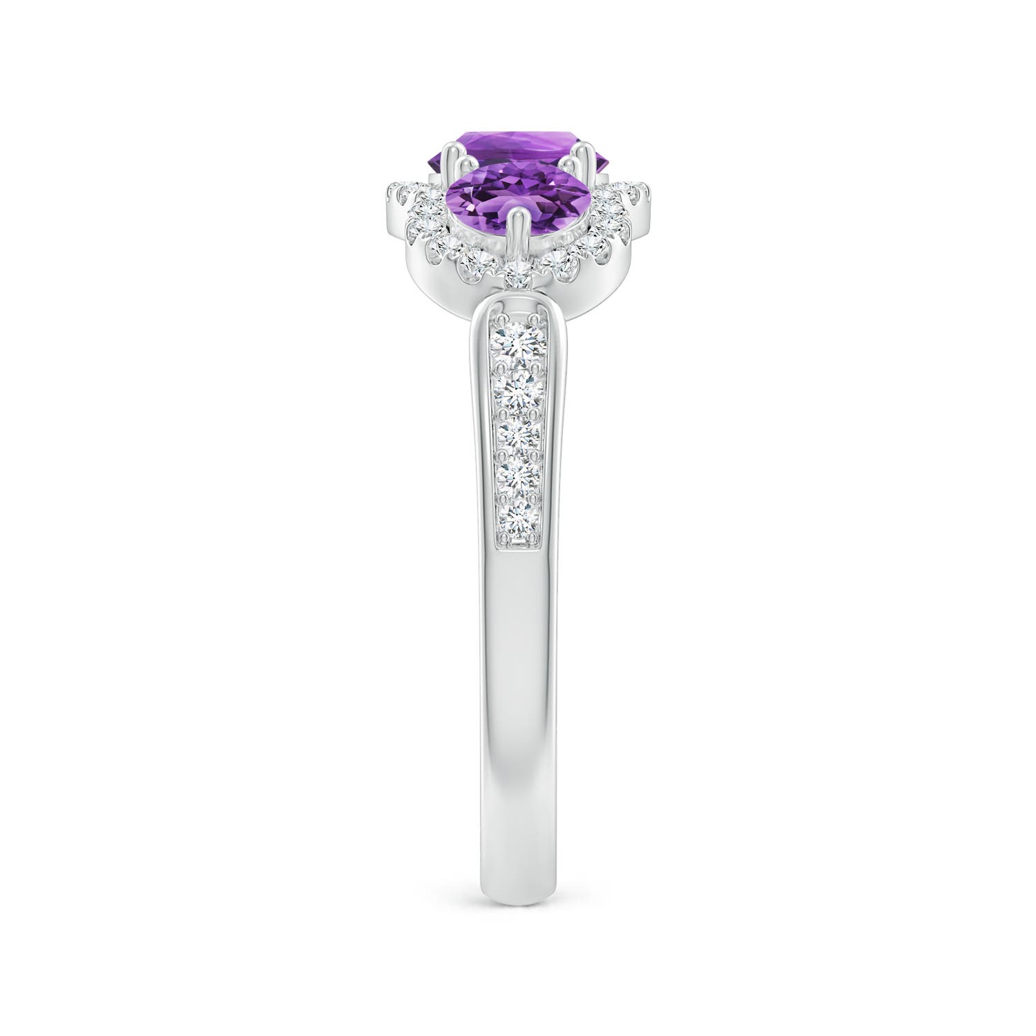 AA - Amethyst / 1.2 CT / 14 KT White Gold