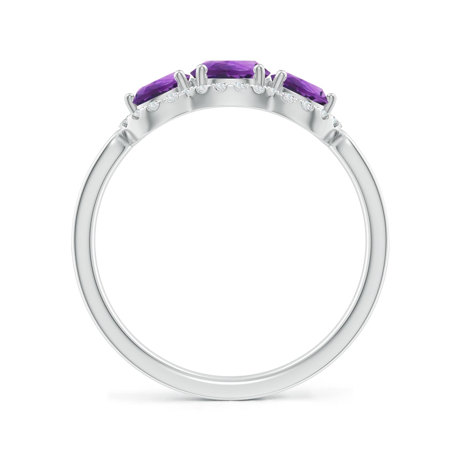 AAA - Amethyst / 1.2 CT / 14 KT White Gold