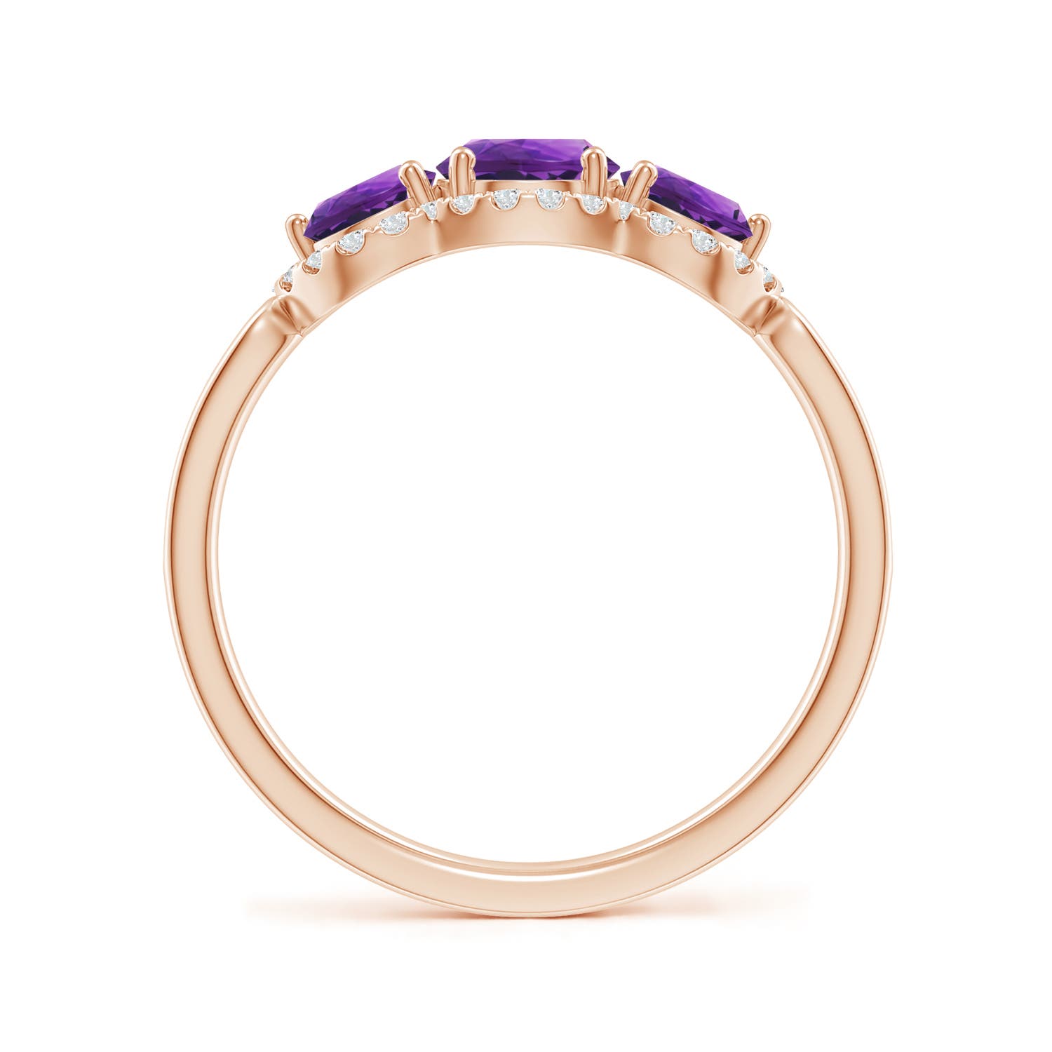 AAAA - Amethyst / 1.2 CT / 14 KT Rose Gold