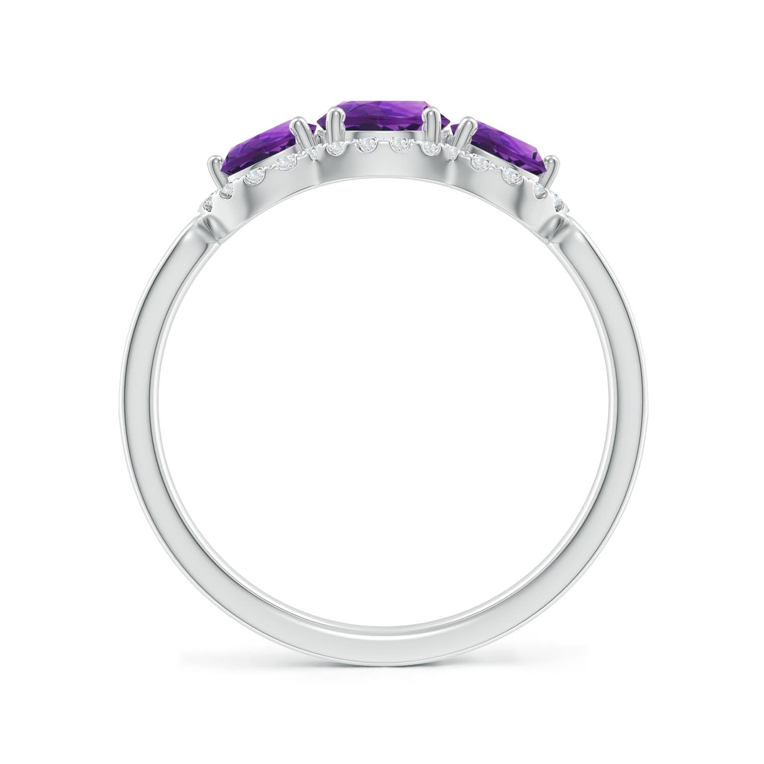 AAAA - Amethyst / 1.2 CT / 14 KT White Gold