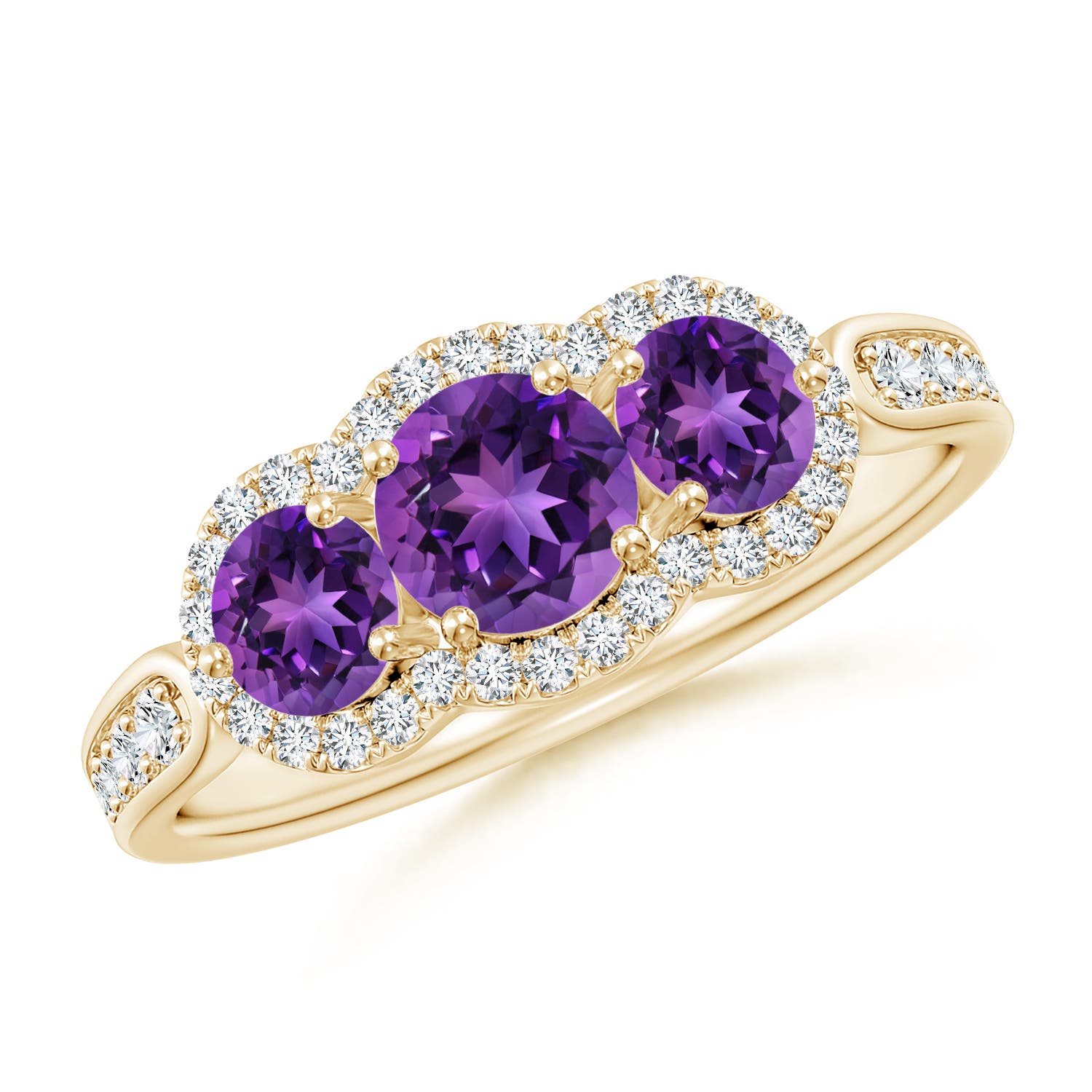 AAAA - Amethyst / 1.2 CT / 14 KT Yellow Gold