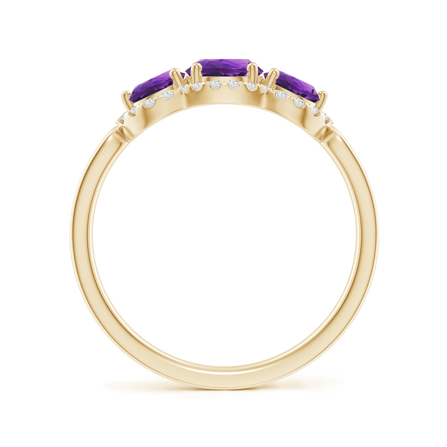 AAAA - Amethyst / 1.2 CT / 14 KT Yellow Gold