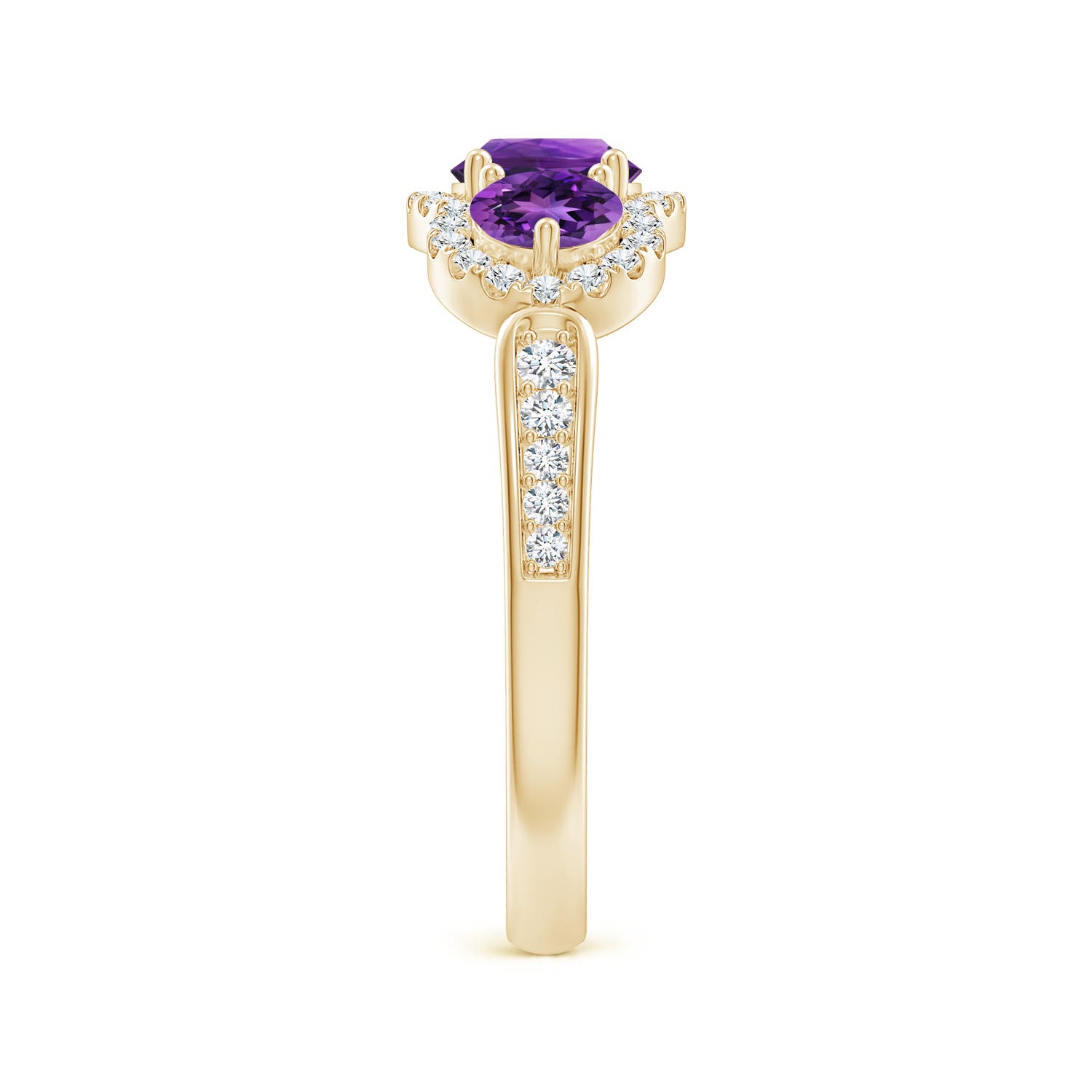 AAAA - Amethyst / 1.2 CT / 14 KT Yellow Gold