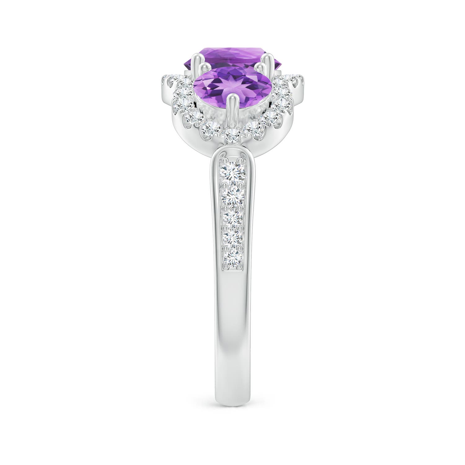 A - Amethyst / 2.03 CT / 14 KT White Gold