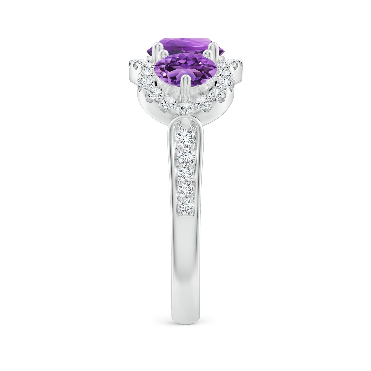 AA - Amethyst / 2.03 CT / 14 KT White Gold