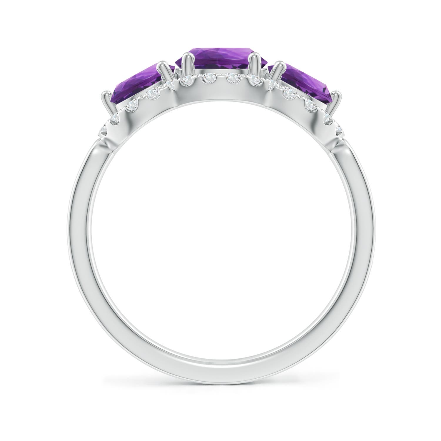 AAA - Amethyst / 2.03 CT / 14 KT White Gold