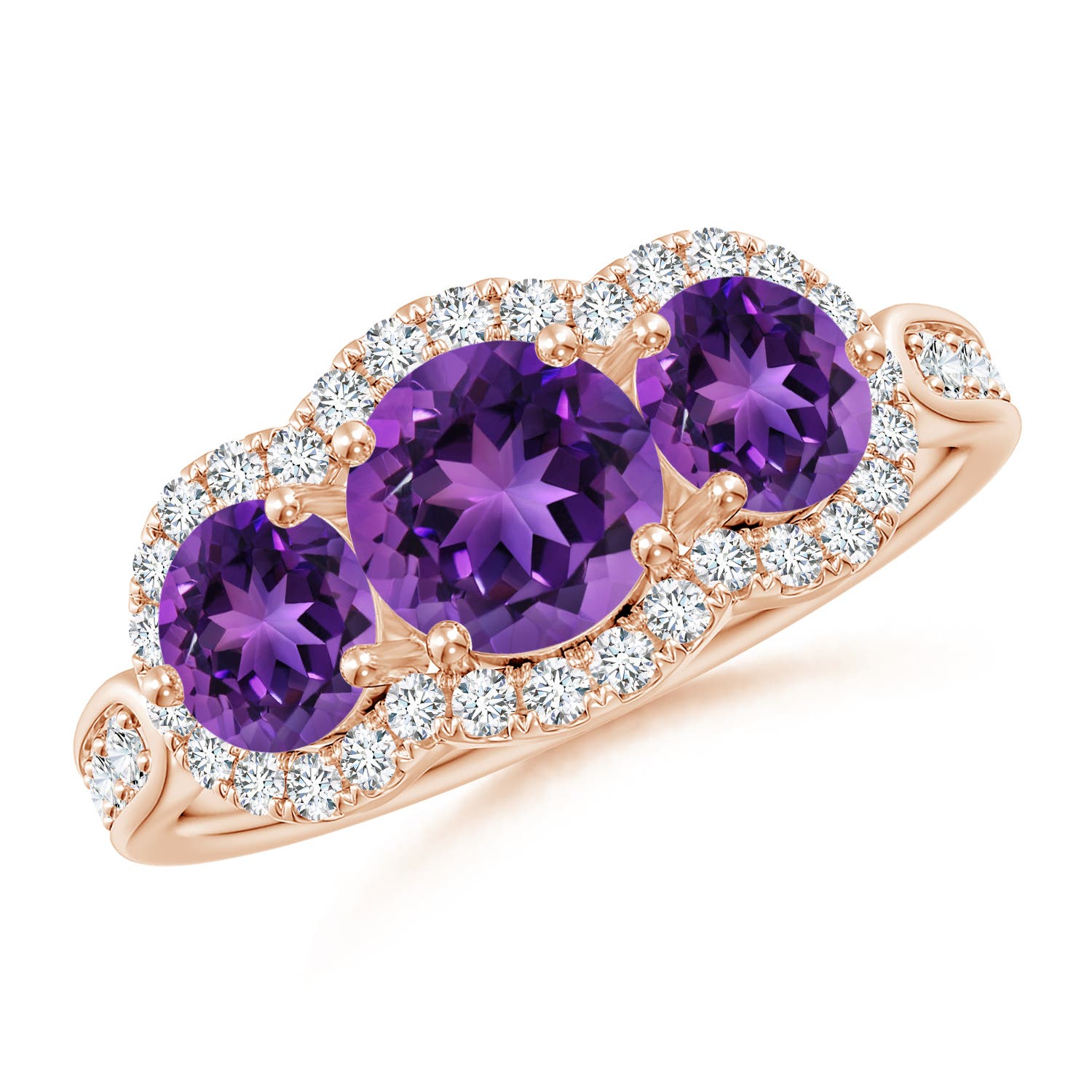 AAAA - Amethyst / 2.03 CT / 14 KT Rose Gold