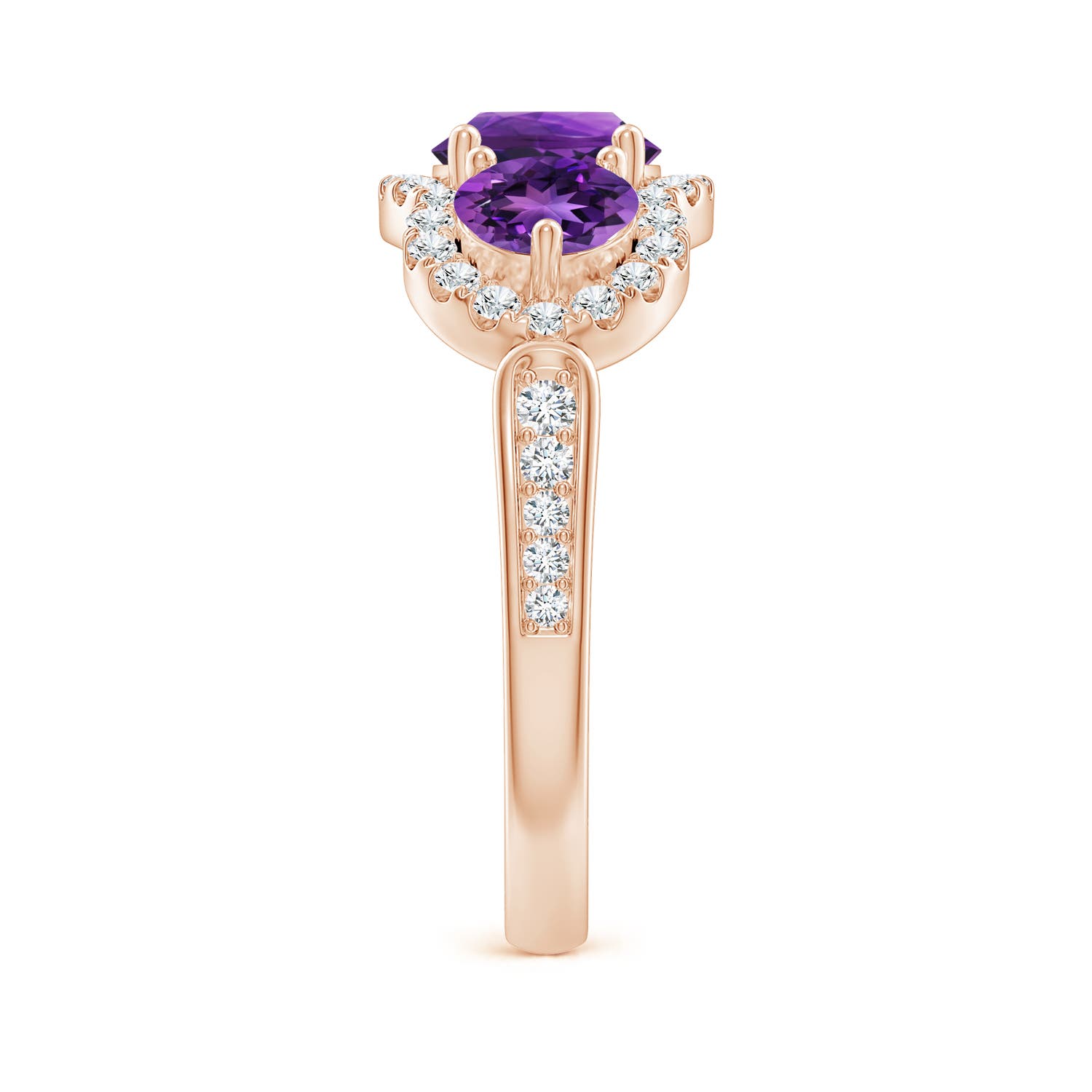 AAAA - Amethyst / 2.03 CT / 14 KT Rose Gold