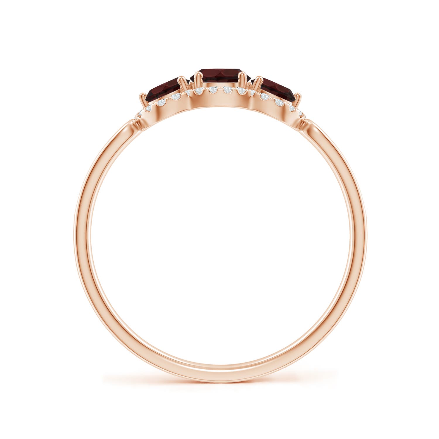 A - Garnet / 0.91 CT / 14 KT Rose Gold