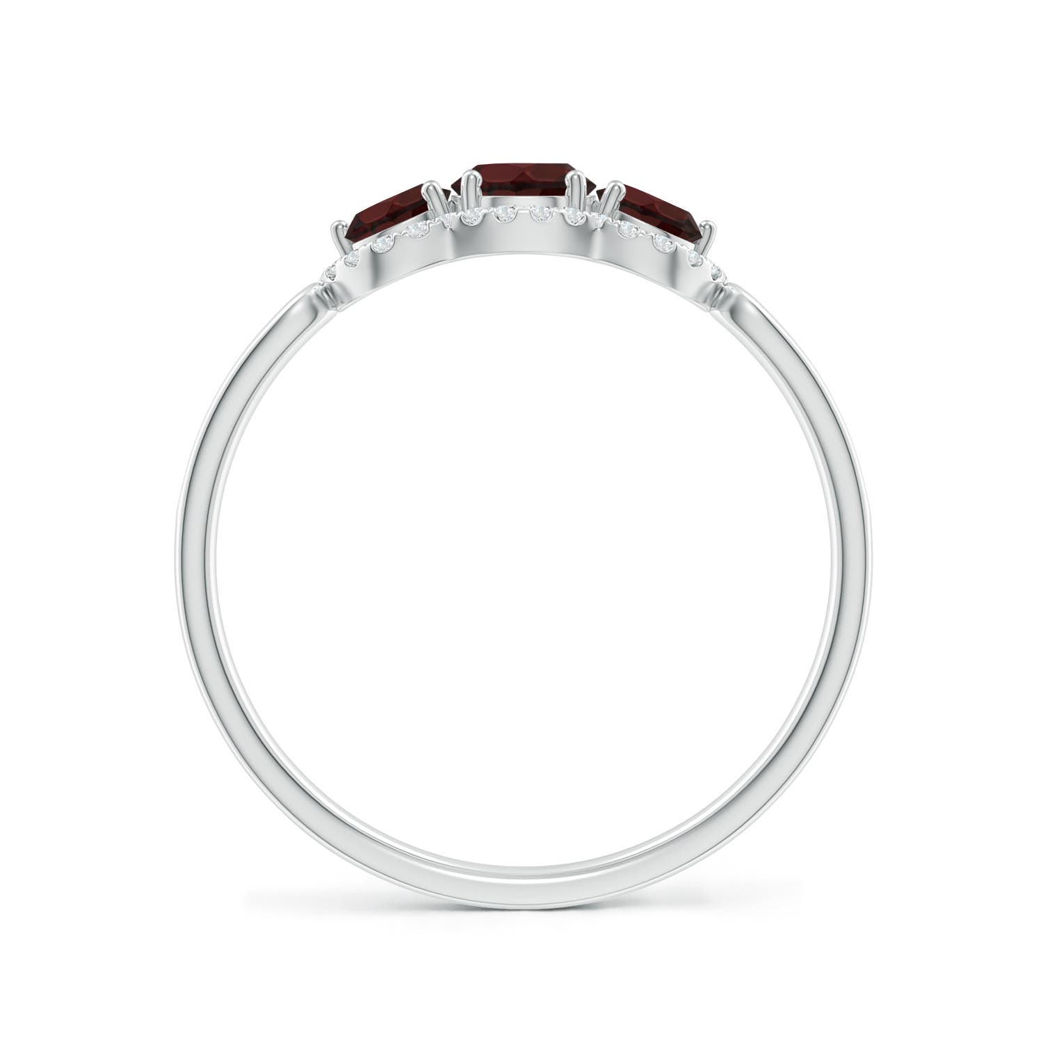 A - Garnet / 0.91 CT / 14 KT White Gold