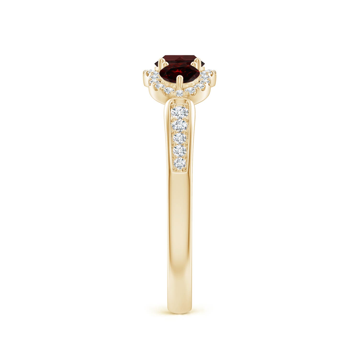 A - Garnet / 0.91 CT / 14 KT Yellow Gold