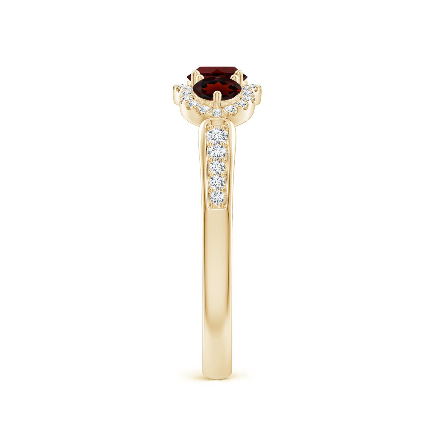 AA - Garnet / 0.91 CT / 14 KT Yellow Gold