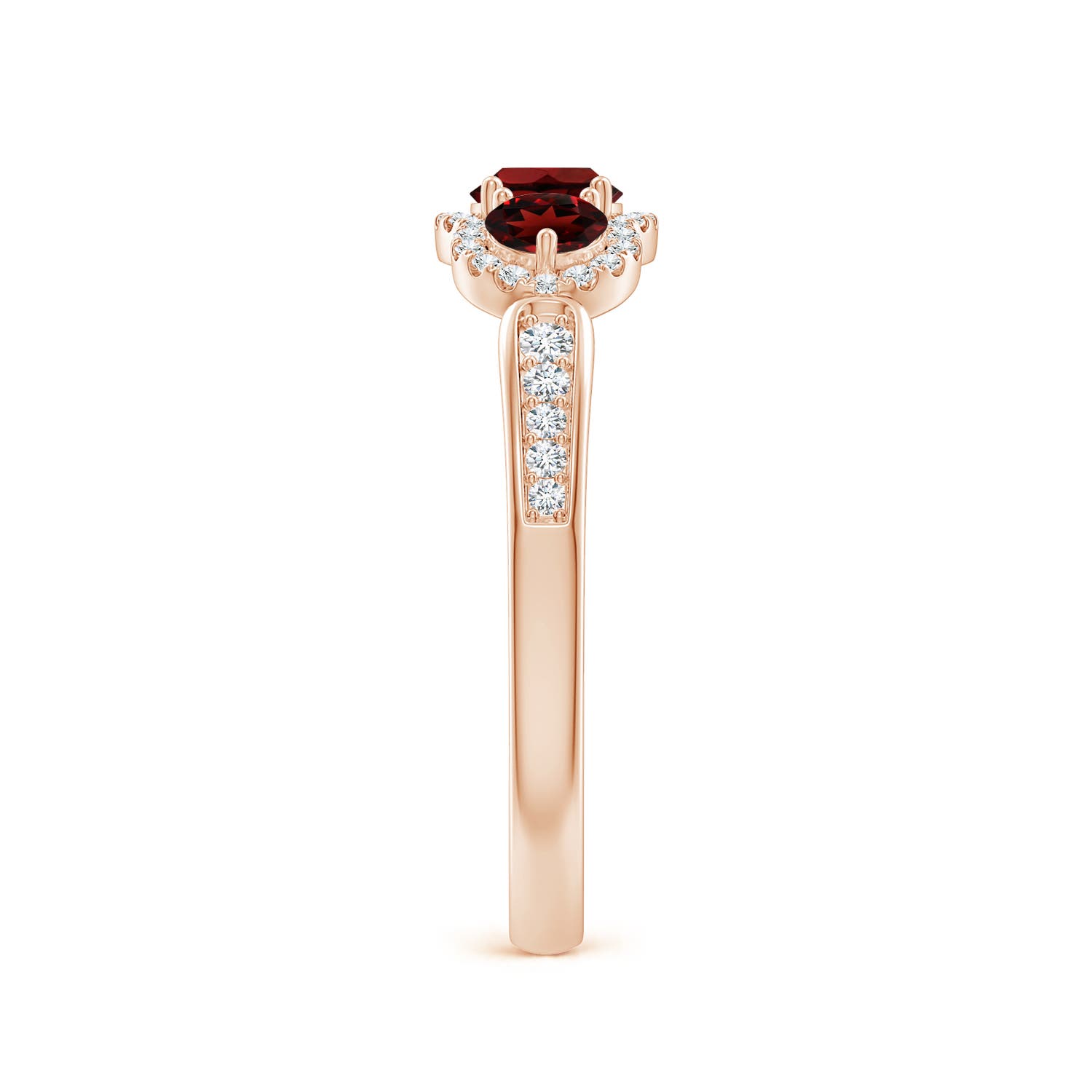 AAA - Garnet / 0.91 CT / 14 KT Rose Gold