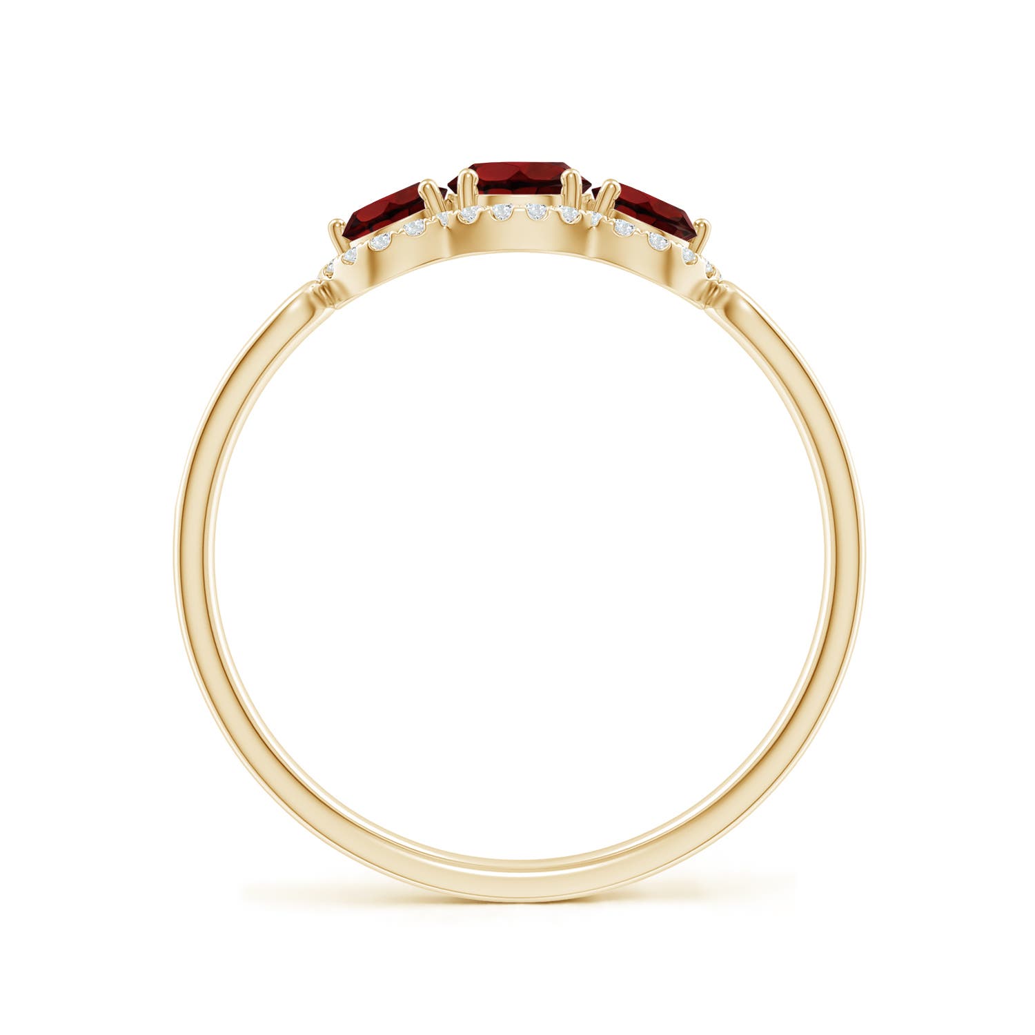 AAA - Garnet / 0.91 CT / 14 KT Yellow Gold