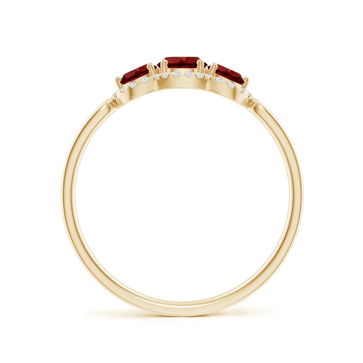 AAAA - Garnet / 0.91 CT / 14 KT Yellow Gold