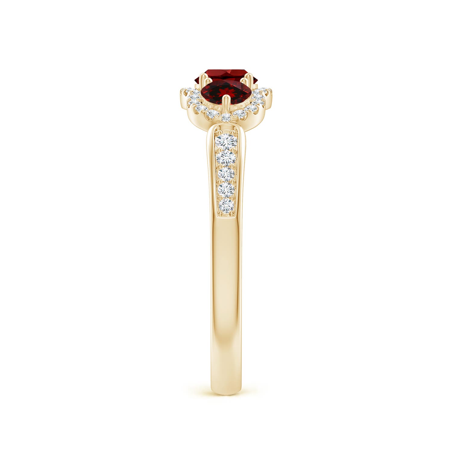 AAAA - Garnet / 0.91 CT / 14 KT Yellow Gold