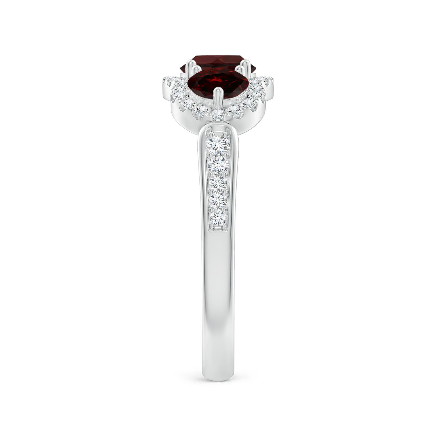 A - Garnet / 1.51 CT / 14 KT White Gold