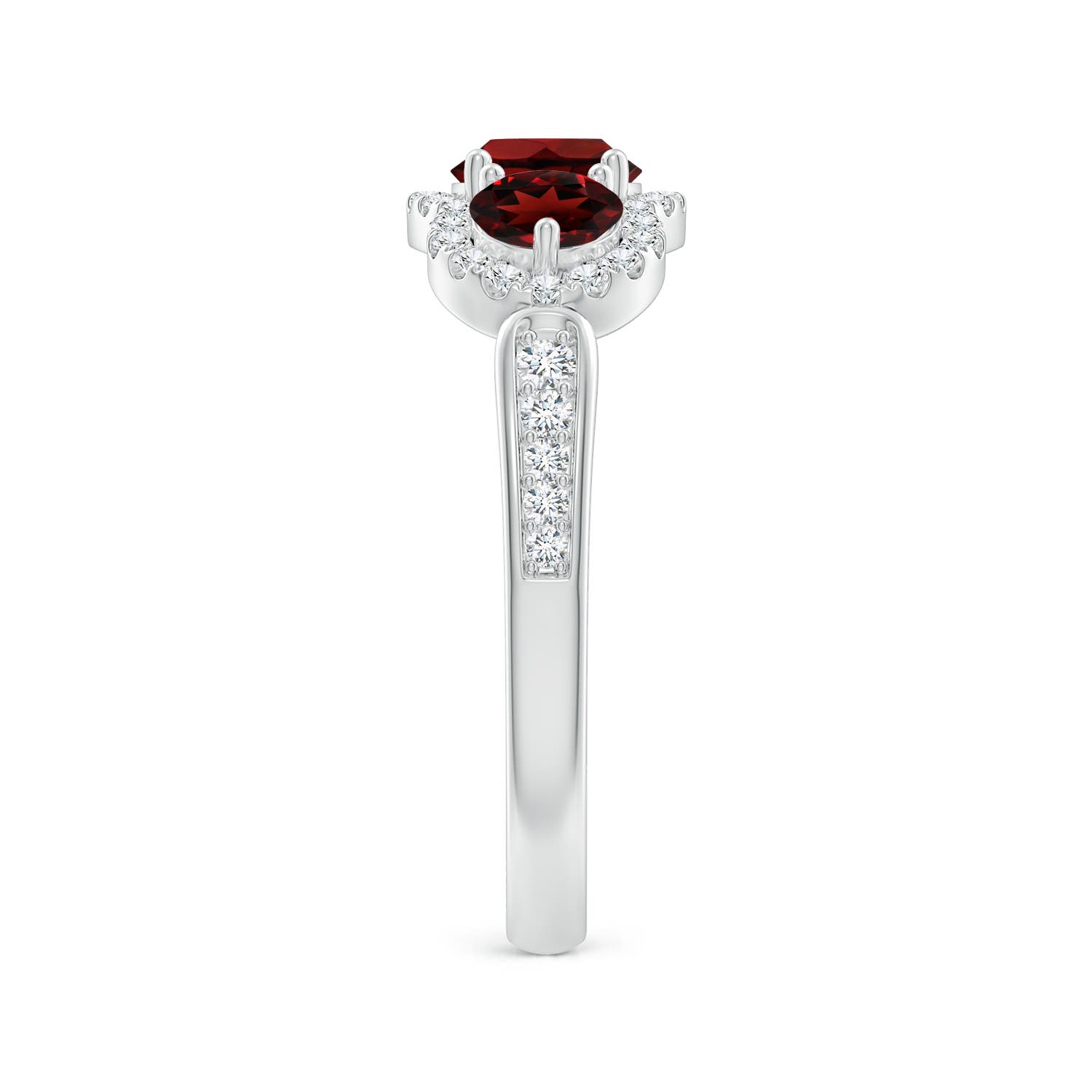 AAA - Garnet / 1.51 CT / 14 KT White Gold