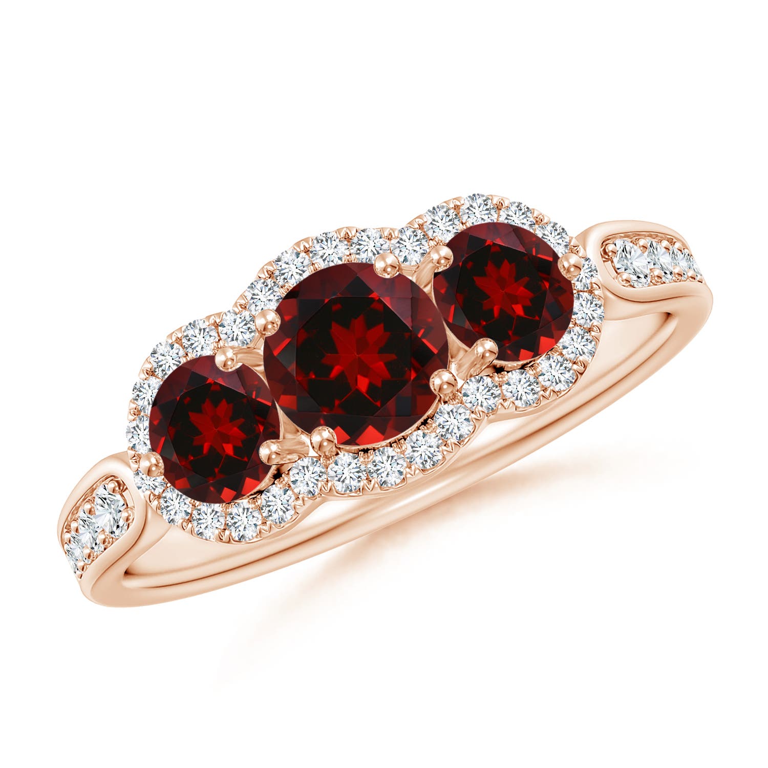 AAAA - Garnet / 1.51 CT / 14 KT Rose Gold