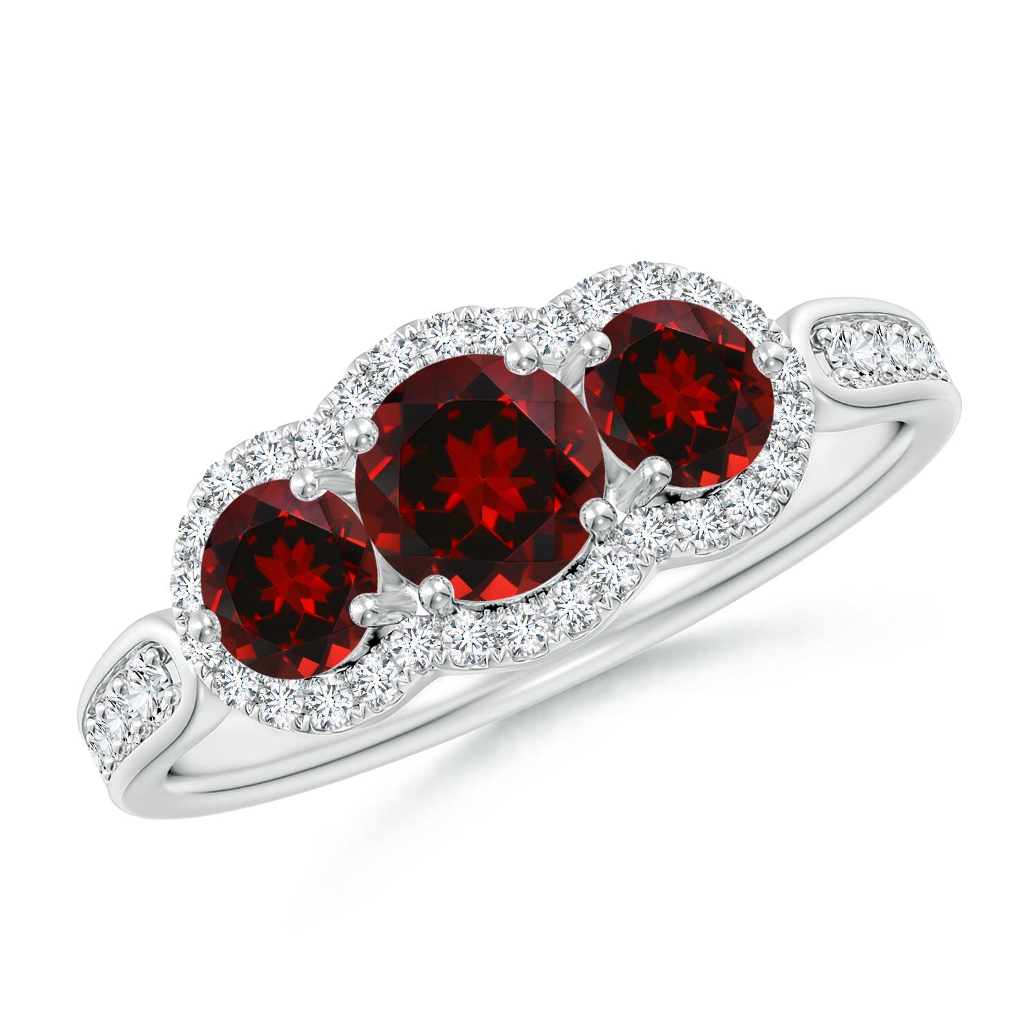 AAAA - Garnet / 1.51 CT / 14 KT White Gold