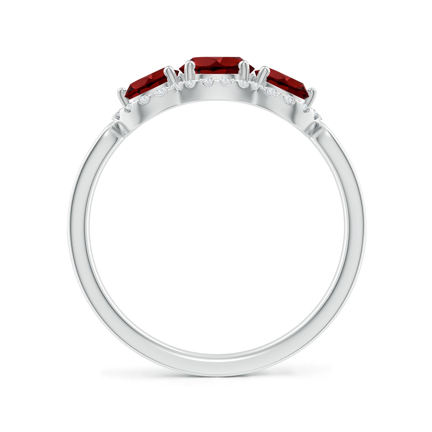 AAAA - Garnet / 1.51 CT / 14 KT White Gold