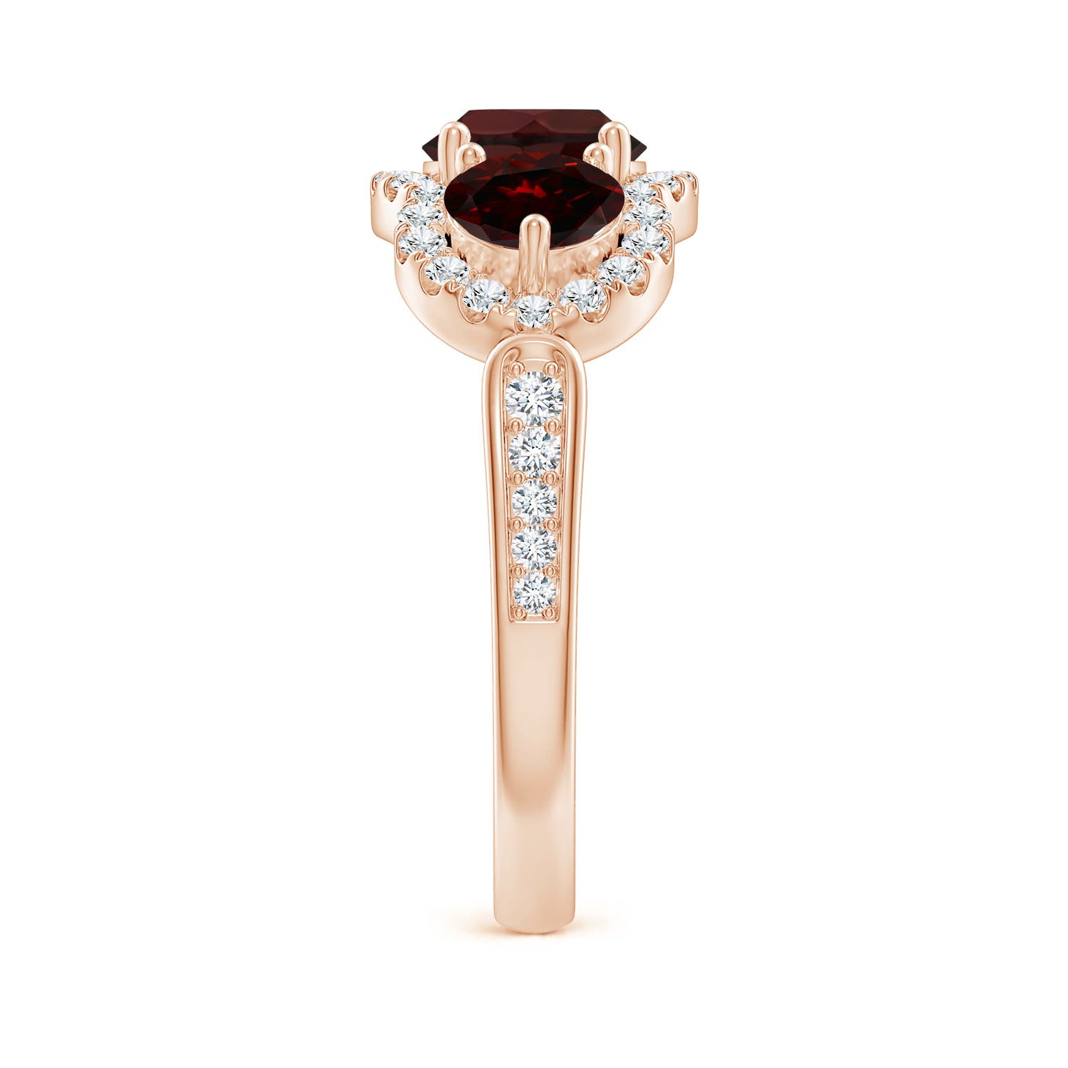 A - Garnet / 2.53 CT / 14 KT Rose Gold