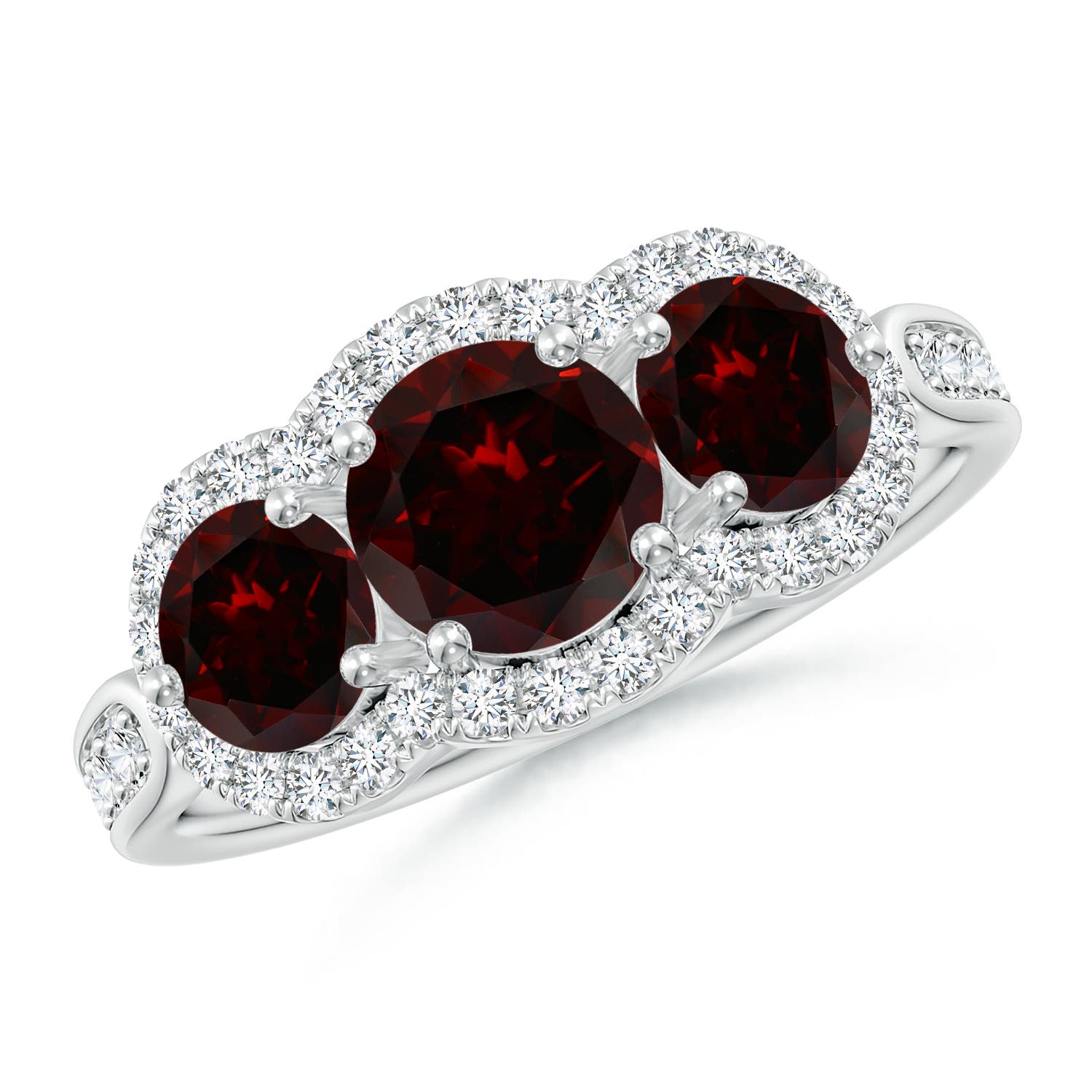 A - Garnet / 2.53 CT / 14 KT White Gold