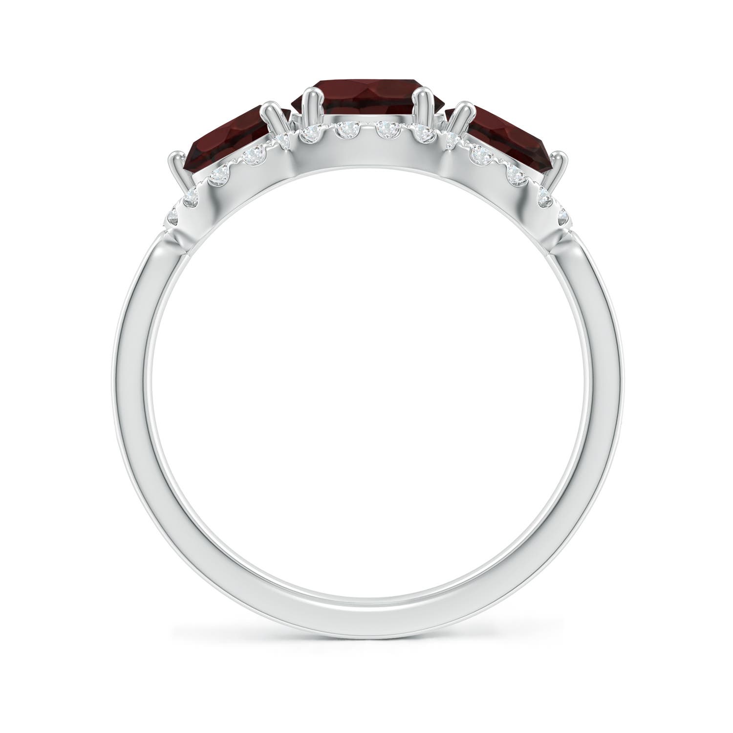 A - Garnet / 2.53 CT / 14 KT White Gold