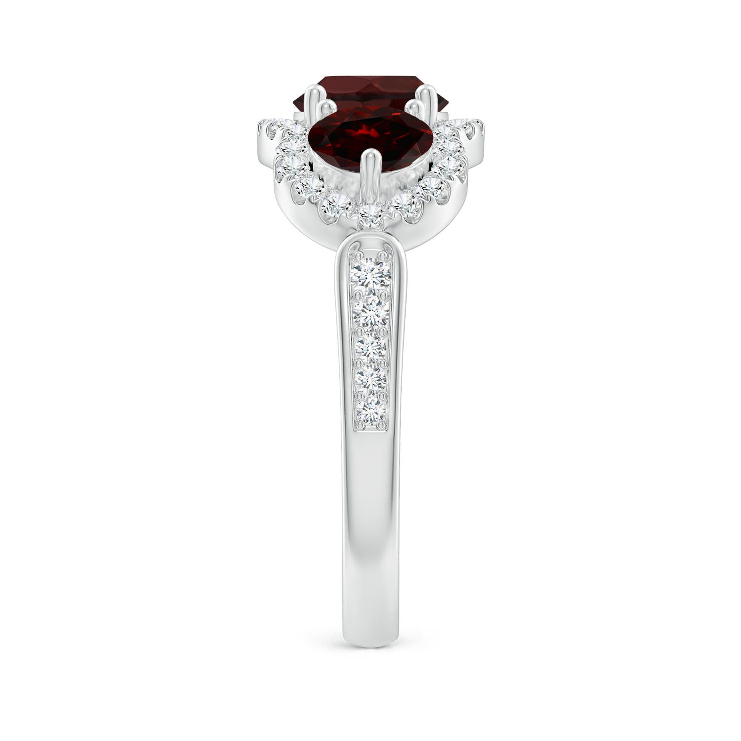 A - Garnet / 2.53 CT / 14 KT White Gold