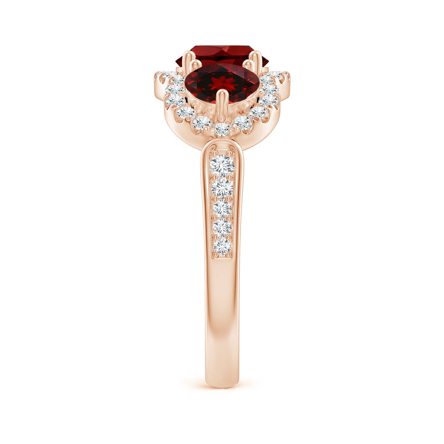 AAAA - Garnet / 2.53 CT / 14 KT Rose Gold