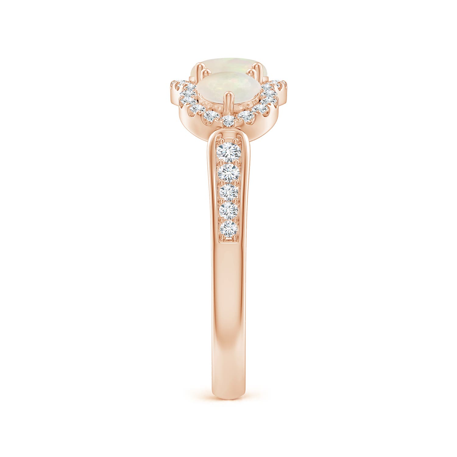 A - Opal / 0.9 CT / 14 KT Rose Gold