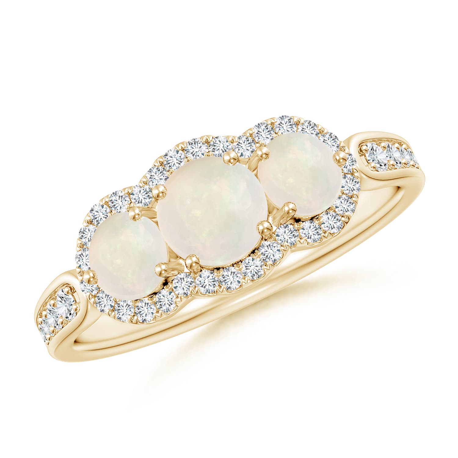 A - Opal / 0.9 CT / 14 KT Yellow Gold