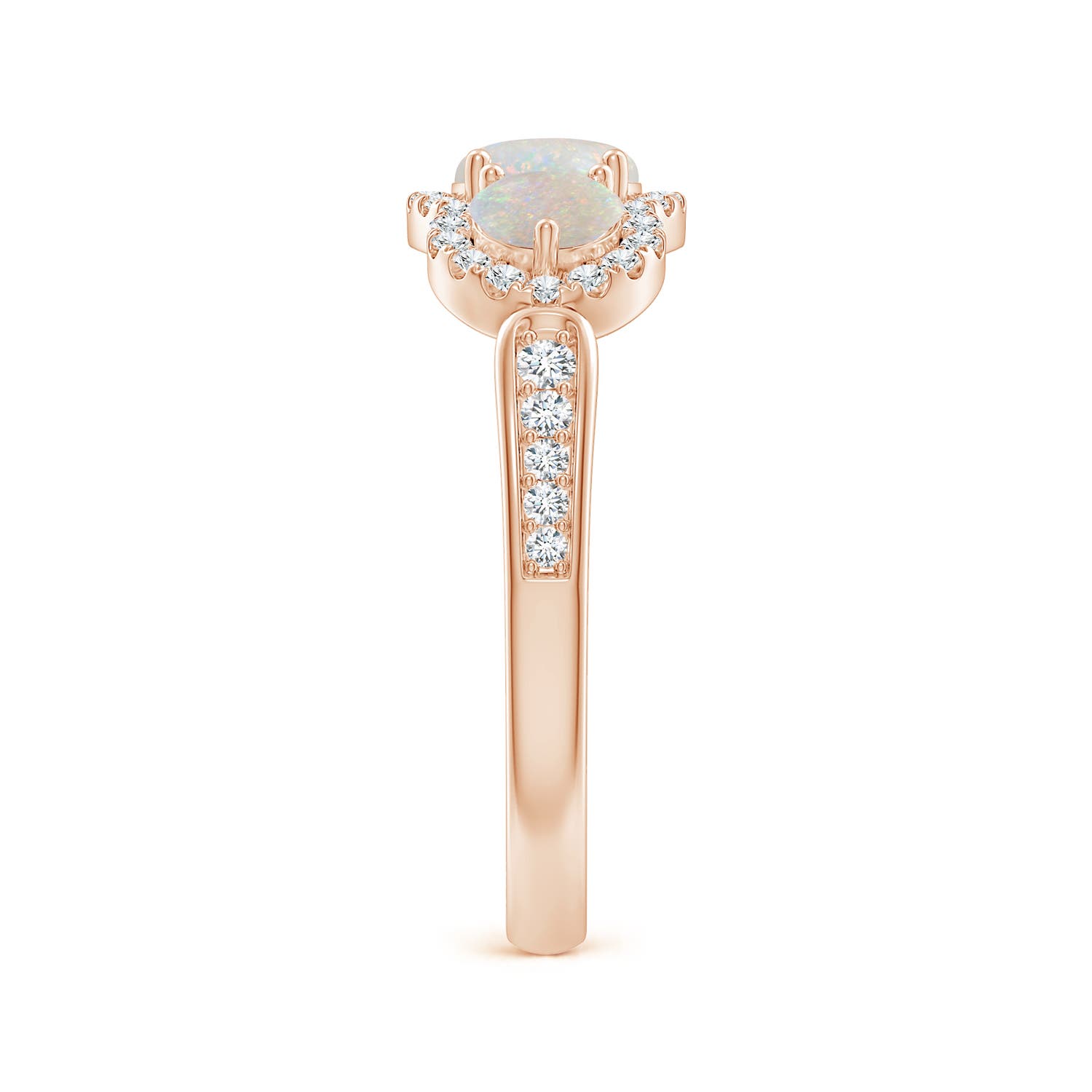 AA - Opal / 0.9 CT / 14 KT Rose Gold