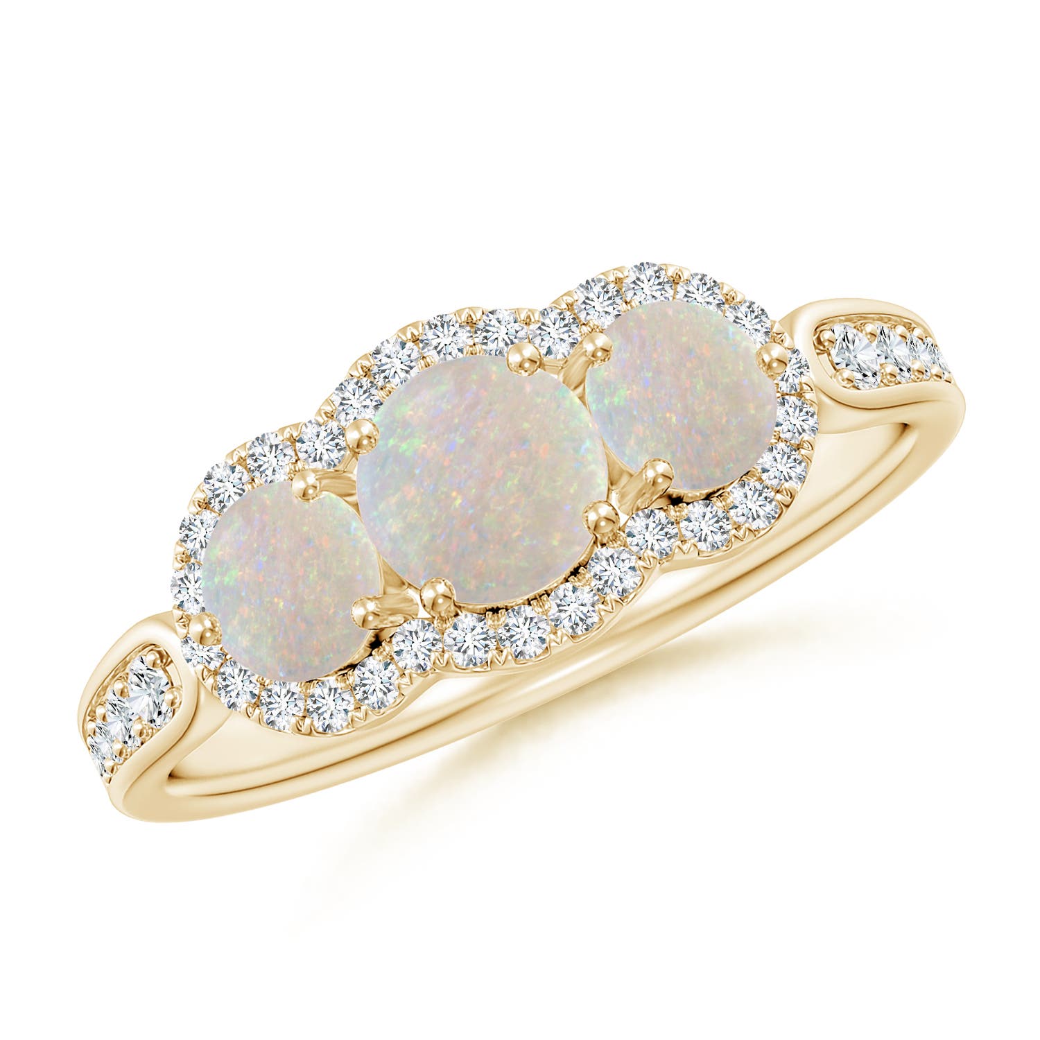 AA - Opal / 0.9 CT / 14 KT Yellow Gold