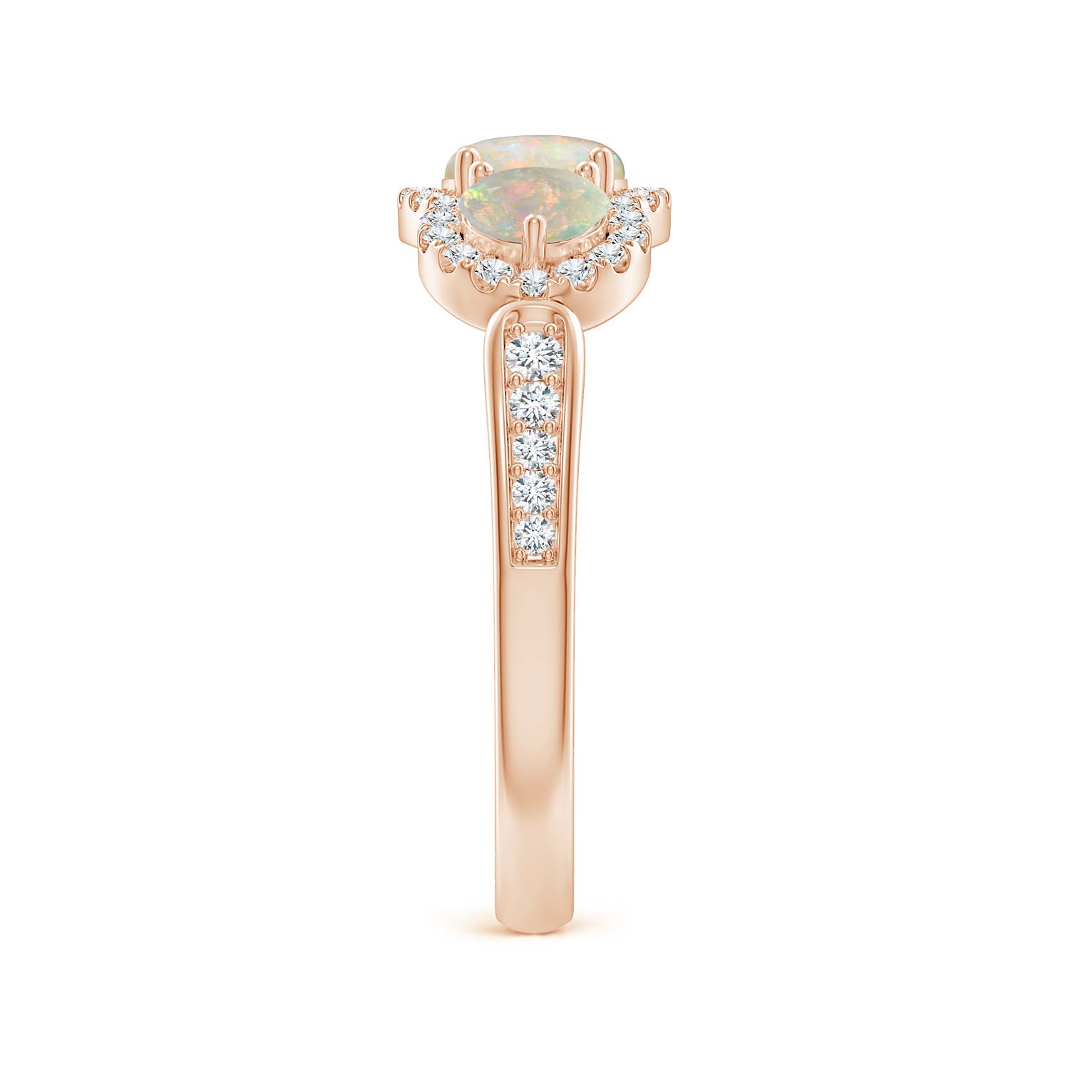 AAAA - Opal / 0.9 CT / 14 KT Rose Gold